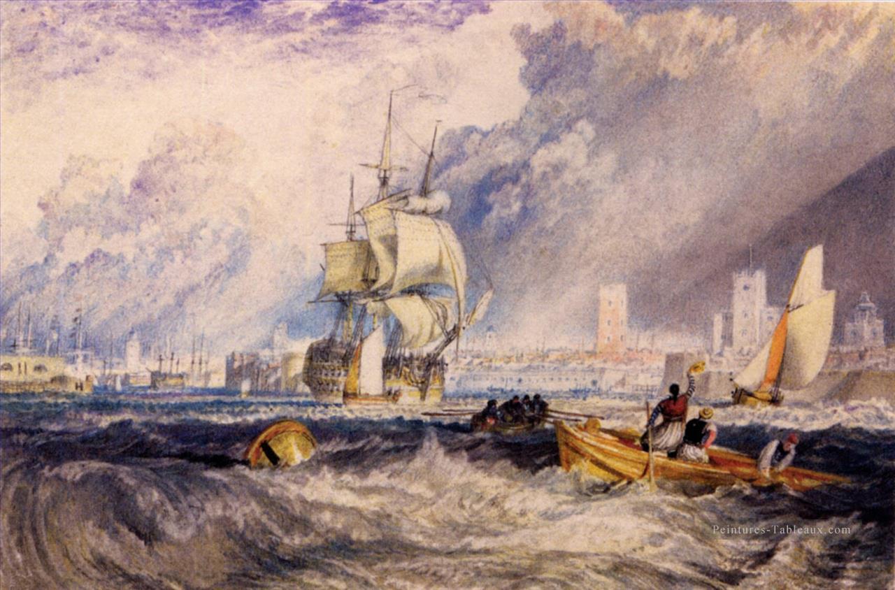 Portsmouth romantique Turner Peintures à l'huile